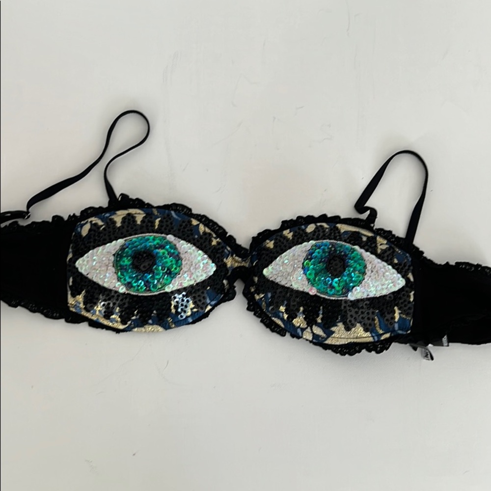 DISCOUNT UNIVERSE sequined eye BRA/TOP